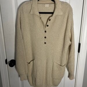 Altar'd State Cream Cowl Neck Sweater